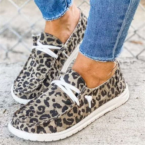 Womens Loafers Canvas Sneakers Low Top Boat Shoes Slip On Flats Lightweight Casual Comfy Shoes