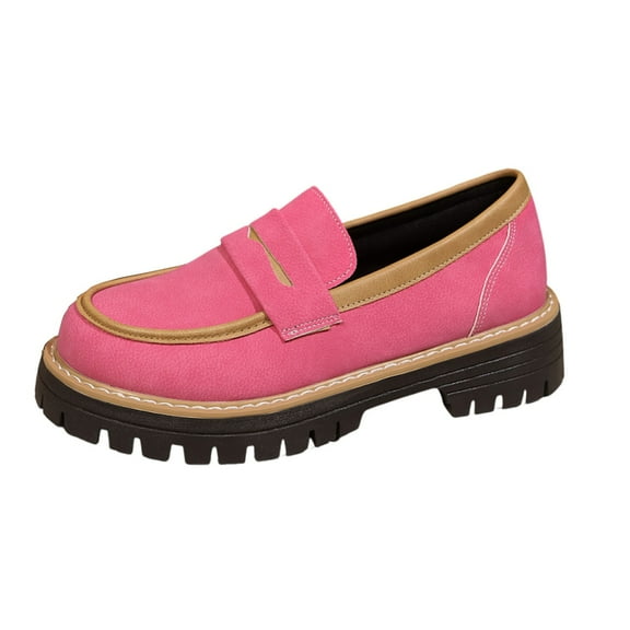 Womens Loafers Comfortable Dressy Platform Loafers for,Comfort Orthopedic Shoes for Women,Casual Slip-Ons Work Business Casual Shoes Pink Women Sandal