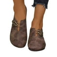 thumbnail image 1 of Womens Loafers Flat Shoes Comfortable Round Toe Slip on Breathable Button Detail Soft Walking Shoes for Everyday Elegance Brown Size 8.5, 1 of 5
