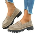 thumbnail image 1 of Womens Loafers Shoes Platform Chunky Casual Business Oxfords Lug Sole Slip on Dress Shoes Driving Walking Work Shoes, 1 of 8