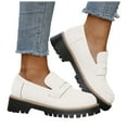 thumbnail image 1 of Womens Loafers Shoes Platform Chunky Casual Business Oxfords Lug Sole Slip on Dress Shoes Driving Walking Work Shoes, 1 of 8