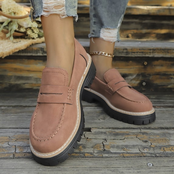 Womens Loafers Shoes Platform Loafer Comfortable Slip Work Business Casual Dress Shoes