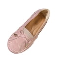 thumbnail image 1 of Womens Loafers Slip On Comfort Flats with Arch Support, Breathable Perforated Casual & Work Shoes for Women in Pink,Size 39, 1 of 9