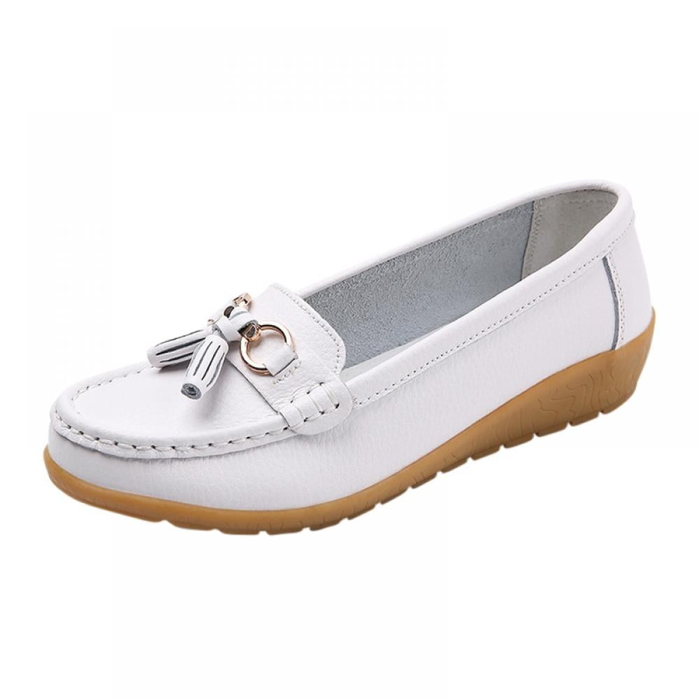 Womens Loafers Slip on Moccasin Shoes Breathable Casual Flat Soft ...