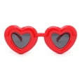 thumbnail image 1 of Womens Lolita Thick Bubble Frame Heart Plastic Sunglasses Red - Black, 1 of 4