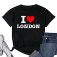 thumbnail image 1 of Womens London - I Love London - I Heart London T-Shirt Black 3X-Large, 1 of 5