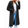 thumbnail image 1 of Womens Long Cardigan Sweaters Chunky Open Front Oversized Slouchy Knit Fall Trendy Coatigan Jackets Black XXL, 1 of 6