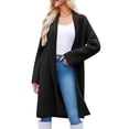 thumbnail image 1 of Womens Long Cardigan Sweaters Chunky Open Front Oversized Slouchy Knit Fall Trendy Coatigan Jackets Black XXL, 1 of 9