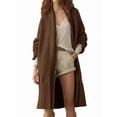 thumbnail image 1 of Womens Long Cardigan Sweaters Chunky Open Front Oversized Slouchy Knit Fall Trendy Coatigan Jackets Brown XL, 1 of 5