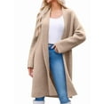 thumbnail image 1 of Womens Long Cardigan Sweaters Chunky Open Front Oversized Slouchy Knit Fall Trendy Coatigan Jackets Khaki L, 1 of 6