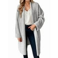 thumbnail image 1 of Womens Long Cardigan Sweaters Chunky Open Front Oversized Slouchy Knit Fall Trendy Coatigan Jackets Light Gray XXL, 1 of 6