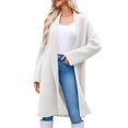 thumbnail image 1 of Womens Long Cardigan Sweaters Chunky Open Front Oversized Slouchy Knit Fall Trendy Coatigan Jackets White M, 1 of 9