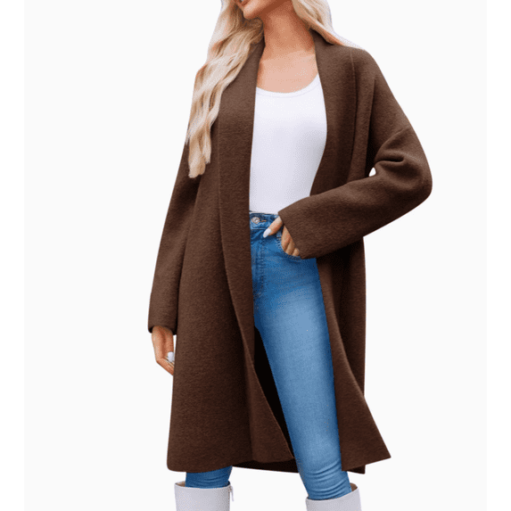 Womens Long Cardigan Sweaters Chunky Open Front Oversized Slouchy Knit Fall Trendy Coatigan Jackets