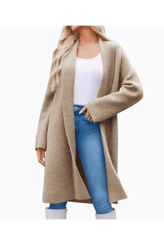 Womens Long Cardigan Sweaters Chunky Open Front Oversized Slouchy Knit Fall Trendy Coatigan Jackets