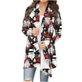 thumbnail image 1 of Womens Long Cardigan Sweaters Plus Size Christmas Graphic Open Front Shirts Trendy Long Sleeve Holiday Cardigans Loose Causal Tops Cute Outfits, 1 of 4