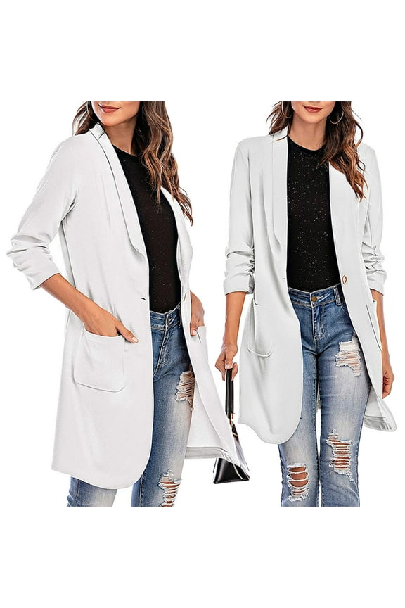 Womens Long Coat Lapel Trench Jacket Cardigan Long Slim Overcoat With Pocket Womens Petite Wool Coat Ladies Winter Coats Womens down Vests Lightweight Duster Coat Womens Double Wool Coat Elegant Coats