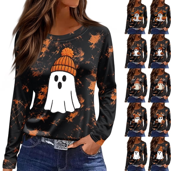 Womens Long Length Sleeve Tops Funny Cute Graphic Sweatshirts Funny Retro Graphic Tops