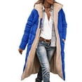 thumbnail image 1 of Womens Long Puffer Coat Reversible Fleece Jacket Shearling Sherpa Parka Jackets Loose Winter Coats for Women with Hood, 1 of 1