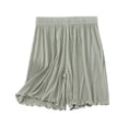 thumbnail image 1 of Womens Long Shorts for Home Women’s Elastic Waist Home Shorts Loose Soft Summer Sleep Short Pants Comfy Casual Home Loungewear Bottoms Green 3XL, 1 of 5