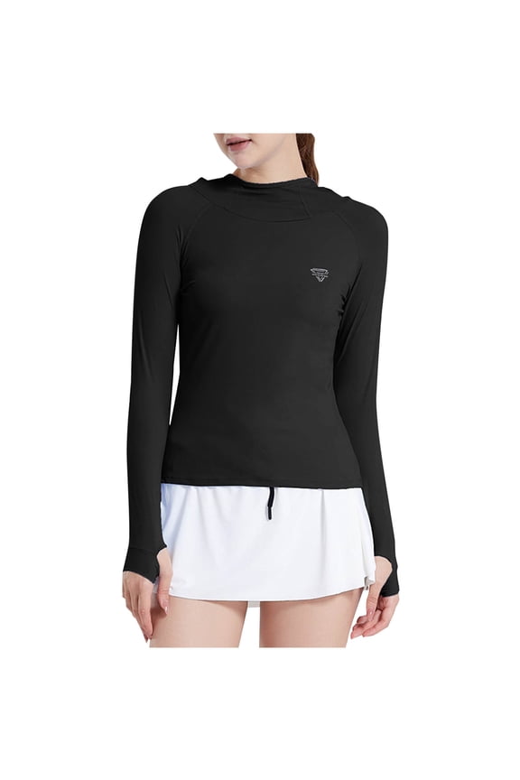 Womens Long Sleeve Athletic Rash Guard,UPF 50+ Sun Protection Rain Coats for Surfing & Fitness