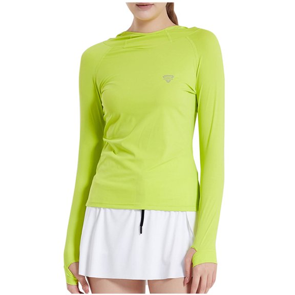Womens Long Sleeve Athletic Rash Guard,UPF 50+ Sun Protection Rain Coats for Surfing & Fitness