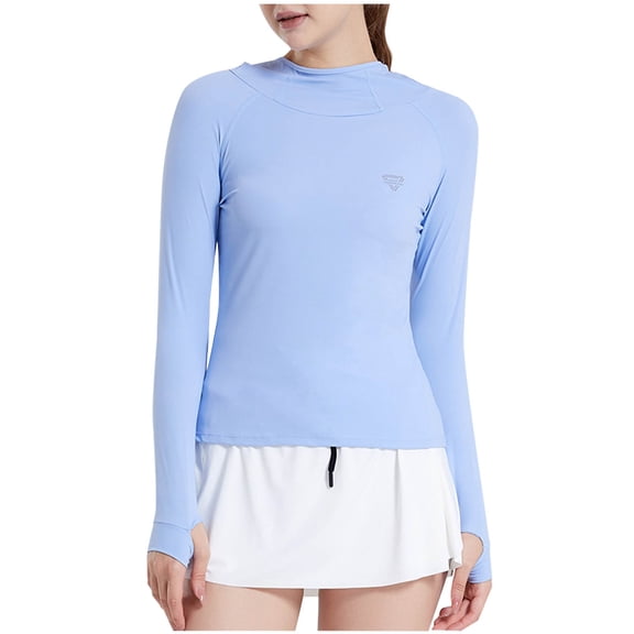 Womens Long Sleeve Athletic Rash Guard,UPF 50+ Sun Protection Rain Coats for Surfing & Fitness