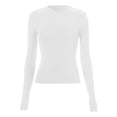 thumbnail image 1 of Womens Long Sleeve Basic Shirts Crew Neck Slim-Fit Fitted T Shirts Crop Tops Undershirts Baselayer Fall Fashion Going Out Clothes, 1 of 3