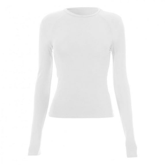 Womens Long Sleeve Basic Shirts Crew Neck Slim-Fit Fitted T Shirts Crop Tops Undershirts Baselayer Fall Fashion Going Out Clothes