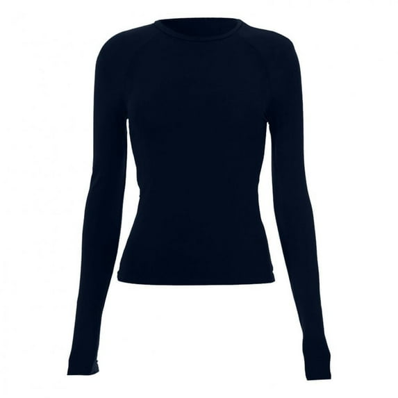 Womens Long Sleeve Basic Shirts Crew Neck Slim-Fit Fitted T Shirts Crop Tops Undershirts Baselayer Fall Fashion Going Out Clothes