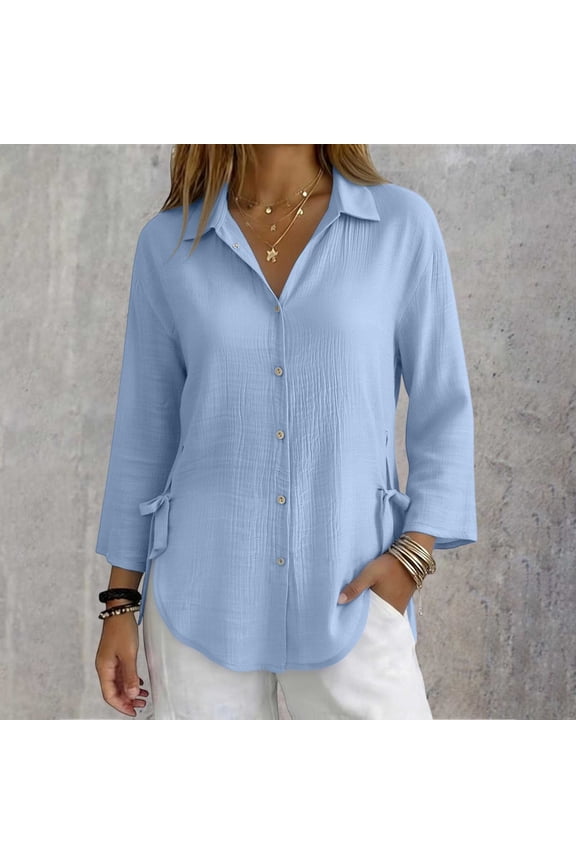Womens Long Sleeve Button Down Shirts Dressy Business Work Blouses Athleisure Tech Top