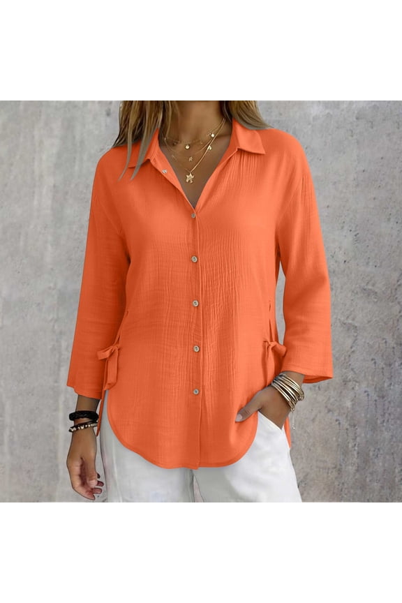 Womens Long Sleeve Button Down Shirts Dressy Business Work Blouses Athleisure Tech Top