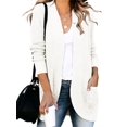 thumbnail image 1 of Womens Long Sleeve Casual Lightweight Loose Open Front Cardigan Knit Sweaters Coat with Pockets, 1 of 4