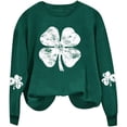 thumbnail image 1 of Womens Long Sleeve Crew Neck Sweatshirts Valentina's Day St. Patrick's Day Graphic Tee Tops, 1 of 1