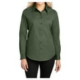 thumbnail image 1 of Womens Long Sleeve Easy Care Cotton/Polyester Shirt Clover Green S, 1 of 5