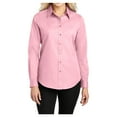 thumbnail image 1 of Womens Long Sleeve Easy Care Cotton/Polyester Shirt Light Pink L, 1 of 6
