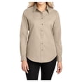 thumbnail image 1 of Womens Long Sleeve Easy Care Cotton/Polyester Shirt Stone S, 1 of 6