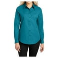 thumbnail image 1 of Womens Long Sleeve Easy Care Cotton/Polyester Shirt Teal Green S, 1 of 6