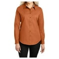 thumbnail image 1 of Womens Long Sleeve Easy Care Cotton/Polyester Shirt Texas Orange/Light Stone 5XL, 1 of 6