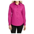 thumbnail image 1 of Womens Long Sleeve Easy Care Cotton/Polyester Shirt Tropical Pink 6XL, 1 of 6
