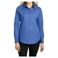 thumbnail image 1 of Womens Long Sleeve Easy Care Cotton/Polyester Shirt Ultramarine Blue XXL, 1 of 6