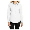 thumbnail image 1 of Womens Long Sleeve Easy Care Cotton/Polyester Shirt White/ Light Stone XXL, 1 of 6
