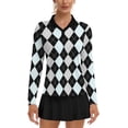 thumbnail image 1 of Womens Long Sleeve Golf Shirts UPF 50+ Polo Shirts V Neck Collared Workout Tops Quick Dry Moisture Wicking Athletic Tennis Shirt, 1 of 6