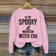 thumbnail image 1 of Womens Long Sleeve Halloween Sweatshirt Crew Neck Letter Printed Pullover Shirt Comfy 2025 Fall Winter Fashion Tops, 1 of 3