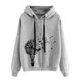 thumbnail image 1 of Womens Long Sleeve Hoodie Drawstring Lightweight Sweatshirt Tops, 1 of 6