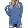 thumbnail image 1 of Womens Long Sleeve Hoodie ShirtsCasual Lightweight Running Pullover Tops with Thumb Hole, 1 of 5