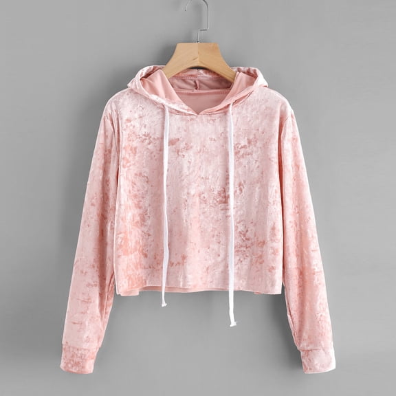 Womens Long Sleeve Hoodie Sweatshirt Hooded Pullover Tops Velvet Blouse Soft Jackets Women Knitted Sweater Jackets Winter Zip up Hoodie Womens Hooded Sweatshirt Zip up Tall Womens Hoodie Hoodie Dress