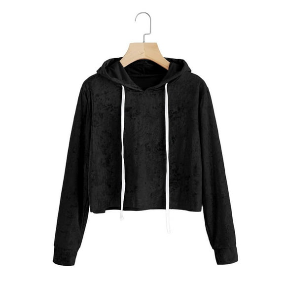 Womens Long Sleeve Hoodie Sweatshirt Hooded Pullover Tops Velvet Blouse Soft Jackets Women Knitted Sweater Jackets Winter Zip up Hoodie Womens Hooded Sweatshirt Zip up Tall Womens Hoodie Hoodie Dress