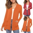thumbnail image 1 of Womens Long Sleeve Knit Cardigan Sweaters Thin Cardigan for Women, Open Front Cardigan for Women, Long Cardigan Sweaters for Women, Fall Outfits for Women Multicolor M, 1 of 4