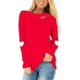 thumbnail image 1 of Womens Long Sleeve Love Heart T-Shirts Valentina's Day Shirts Graphic Tee Tops Tops, 1 of 1