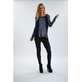 thumbnail image 1 of Womens Long Sleeve Marled Colorblock Knit Top, 1 of 4